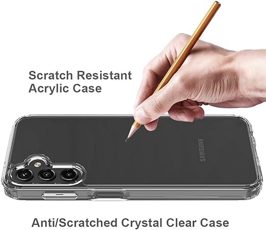 EnZo Crystal Clear Case Cover for Samsung Galaxy S23 FE 5G(2023), Hard Back Slim Shockproof Bumper, Wireless Charging Compatible for Samsung Galaxy S23FE 6.4 inch