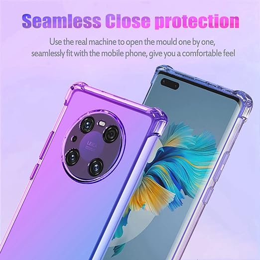 EnZo Case for Huawei Mate 40 Pro Case Cute Case Girls Women, Gradient Slim Anti Scratch Soft TPU Phone Cover Shockproof Protective Case for Huawei Mate 40 Pro