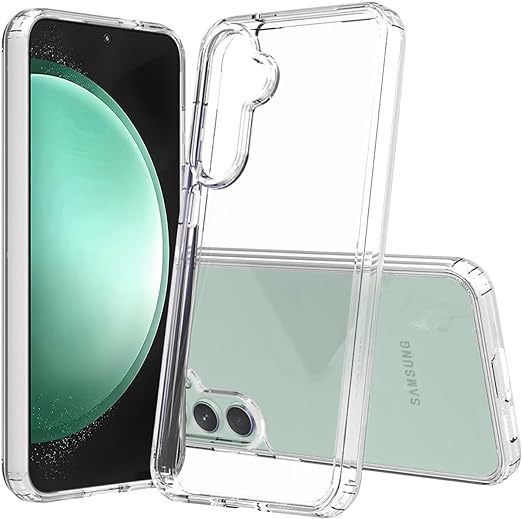 EnZo Crystal Clear Case Cover for Samsung Galaxy S23 FE 5G(2023), Hard Back Slim Shockproof Bumper, Wireless Charging Compatible for Samsung Galaxy S23FE 6.4 inch