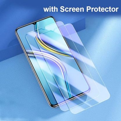 EnZo ase Compatible with Xiaomi Redmi 13C & Poco C65 with Screen Protector,TPU + Hard PC Shockproof Magnetic Ring Car Mount Stand Bumper Cover