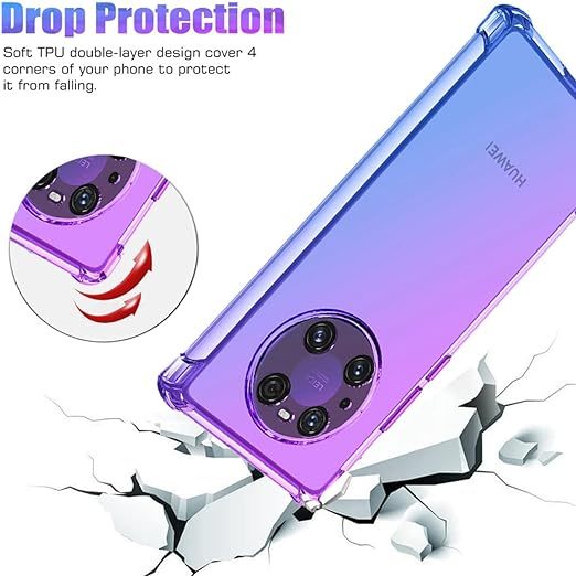 EnZo Case for Huawei Mate 40 Pro Case Cute Case Girls Women, Gradient Slim Anti Scratch Soft TPU Phone Cover Shockproof Protective Case for Huawei Mate 40 Pro