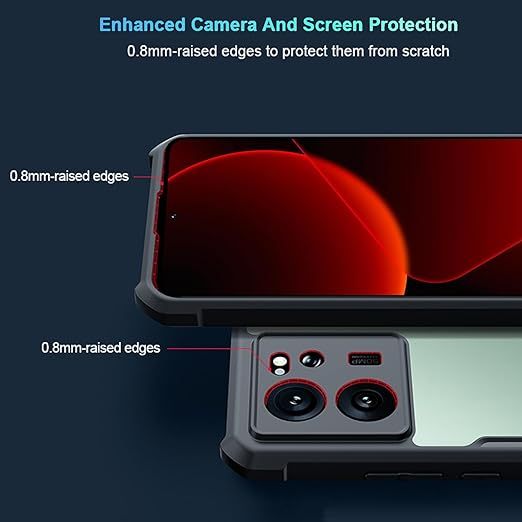 EnZo Case Compatible with Xiaomi 13T/13T Pro/Redmi K60 Ultra, [Droproof] [Sweat-Proof] [Fingerprint-Proof] Shockproof Protective Phone Case Fits Xiaomi 13T/13T Pro/Redmi K60 Ultra