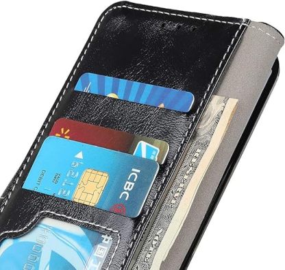 EnZo phone filp case Compatible With Huawei Honor X9b Retro Crazy Horse Textured Wallet Phone Protection Leather Case Flip Leather Case Stand Card Slot Phone Case Suitable Compatible With Huawei Honor X9b