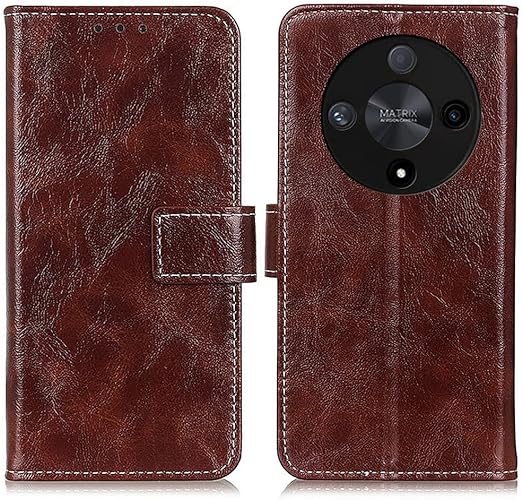 EnZphone filp case Compatible With Huawei Honor X9b Retro Crazy Horse 