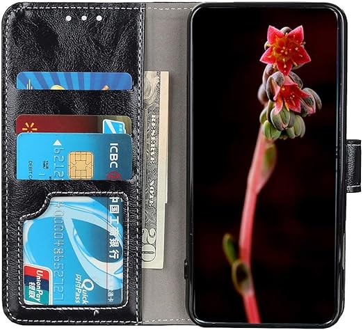 EnZo phone filp case Compatible With Huawei Honor X9b Retro Crazy Horse Textured Wallet Phone Protection Leather Case Flip Leather Case Stand Card Slot Phone Case Suitable Compatible With Huawei Honor X9b