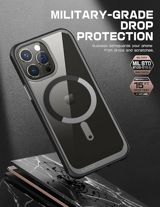 EnZo Unicorn Beetle Mag Series Case for iPhone 14 Pro Max 2022 (6.7 Inches) Slim Mobile Phone Case Clear Case Premium Protective Back Cover Compatible with MagSafe