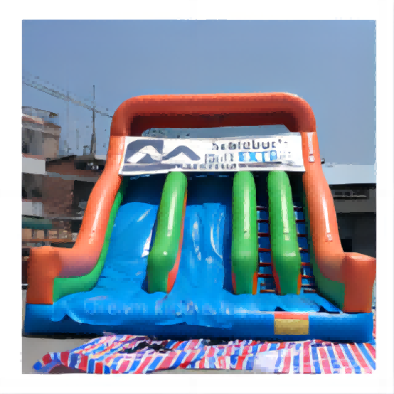 Double Lane Party Rental Playground Commercial Giant water slide inflatable Dry and Wet Water Slide for Adult and Kids