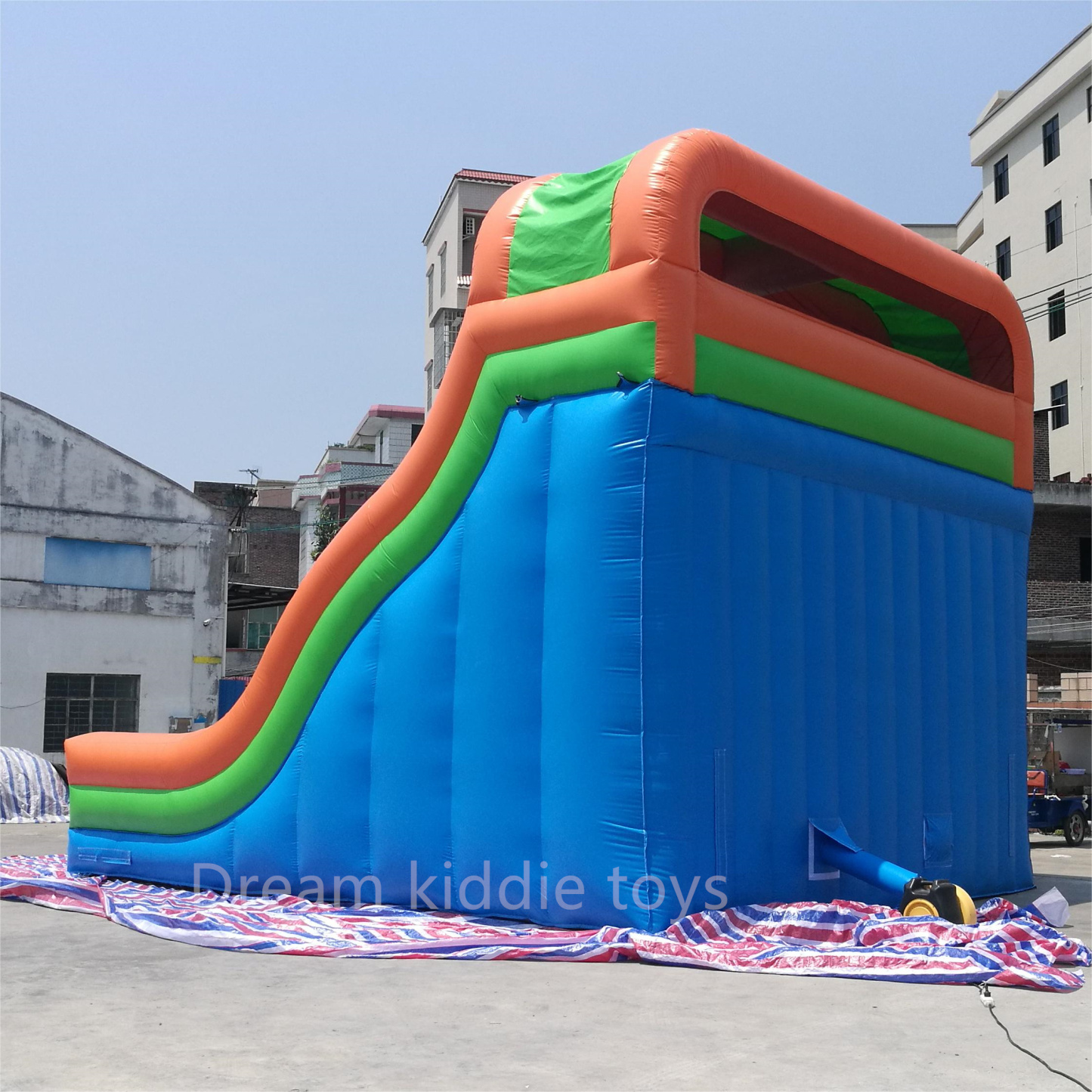 Double Lane Party Rental Playground Commercial Giant water slide inflatable Dry and Wet Water Slide for Adult and Kids