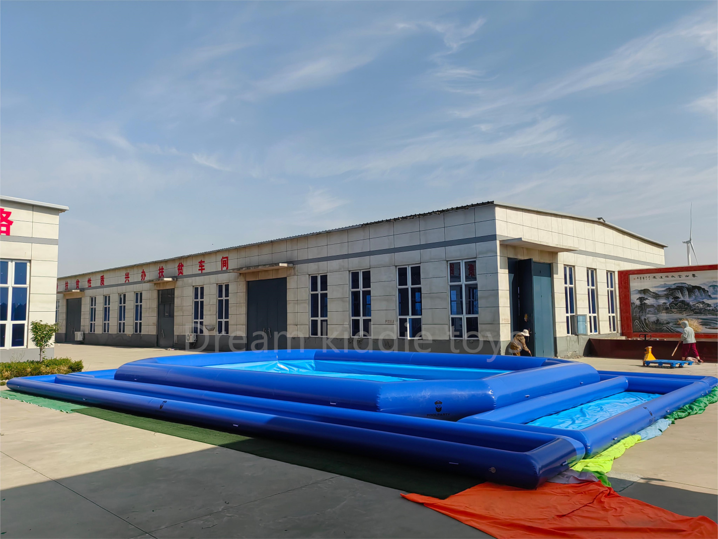 High Quality Outdoor Air Swim Pool Full-sized Large Above Ground Rectangle Inflatable Pool For Swimming