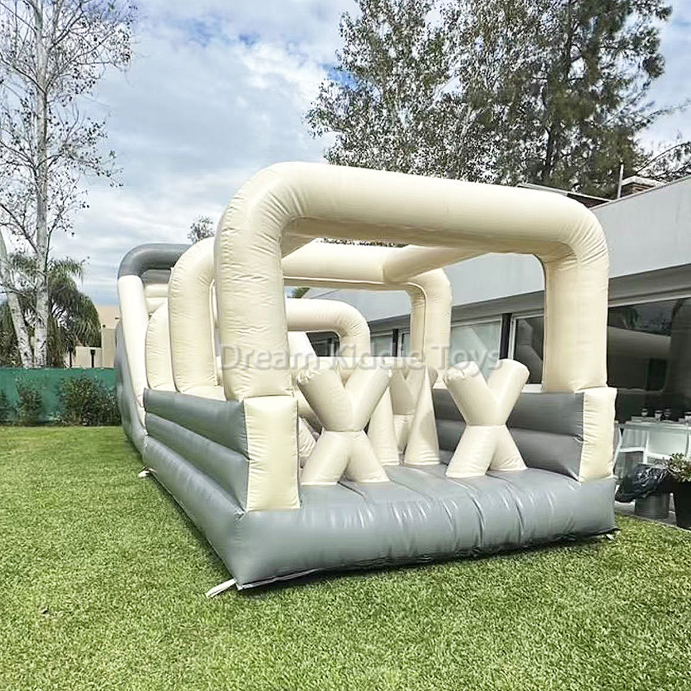 Giant Commercial Inflatable Obstacle Slide Outdoor Giant Inflatable Bouncy Slips N Slide