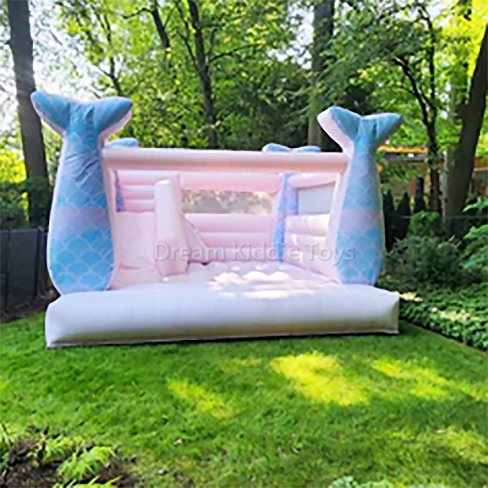 Mermaid Commercial Jumping Bouncy Castle Pink Inflatable bouncers bounce house for Girls