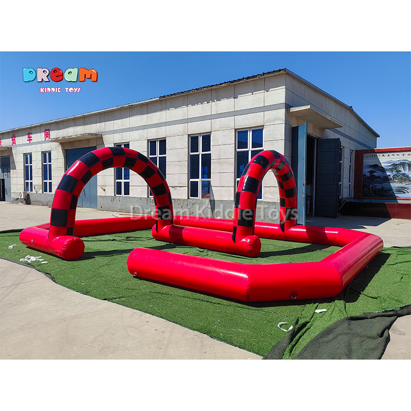 Airtight Inflatable Karting Track Bounce Sports Game Inflatable Go Track Bumper Goal for Rental