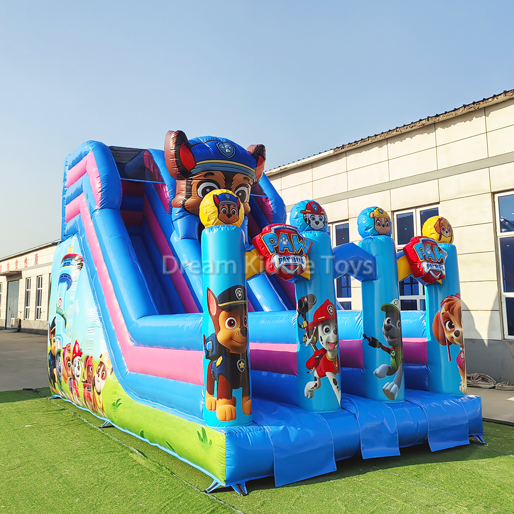 Paw Commercial Inflatable Patrol Slide Outdoor Giant Inflatable Bouncy Castle with Slide for Kids
