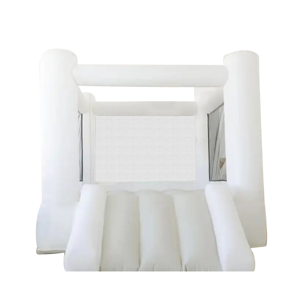 White Inflatable Castle Bounce House with Slide & Ball Pit Blower,Easy to Set Up and Take Down,Safe and Fun for Active Kids.