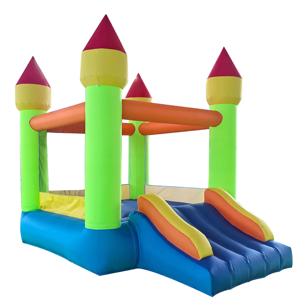 Mini Bouncer With Basketball Hoop And Slide Jumping Castle For Kids Inflatable Bouncer For Birthday Party