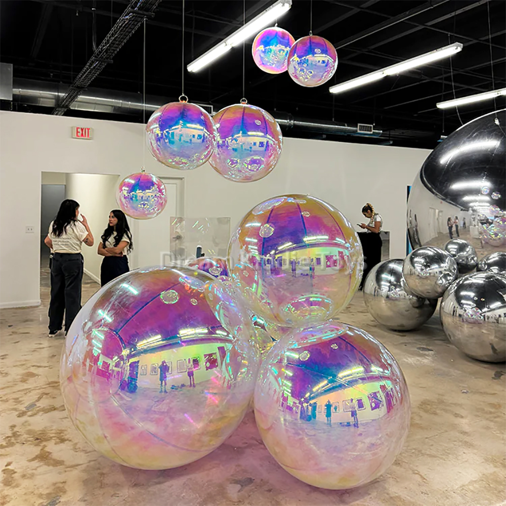 Indoor Outdoor Inflatable Mirror Ball Big Shiny Ball Decoration for Events