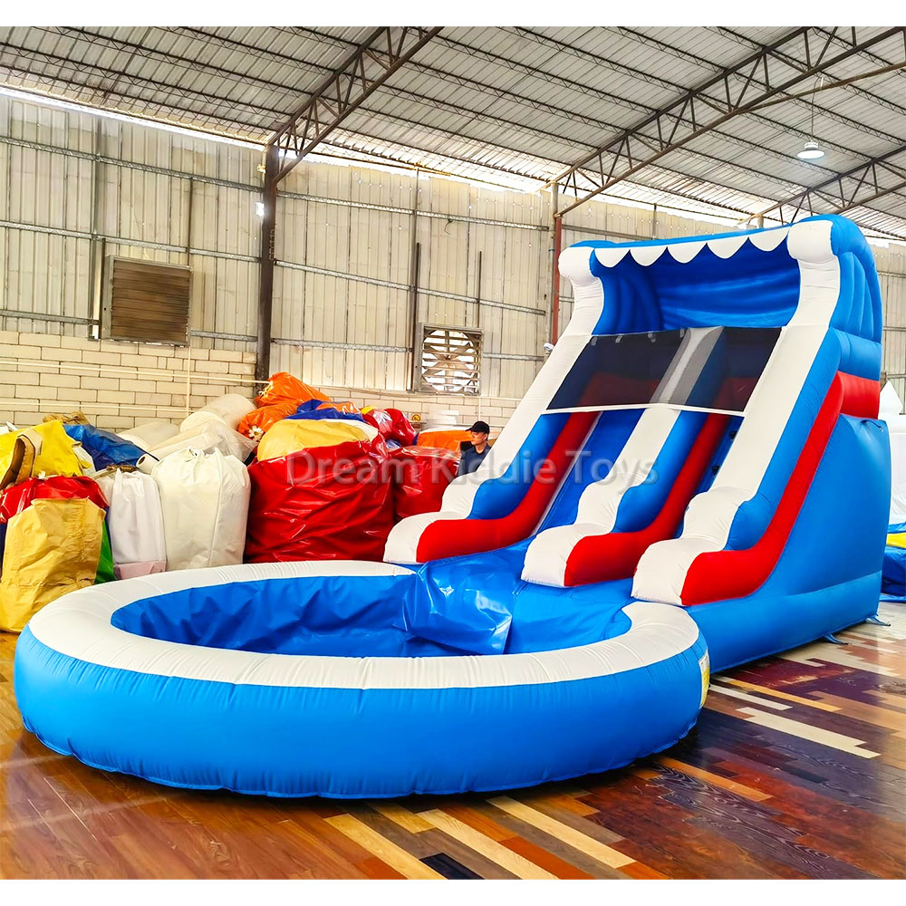 Water Slide Indoor Outdoor Mini Inflatable Bouncy Water Slide Splash Pool