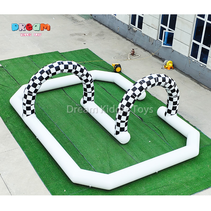 Airtight Inflatable Karting Track Sports Game Inflatable Bumper Go Track Goal for Rental