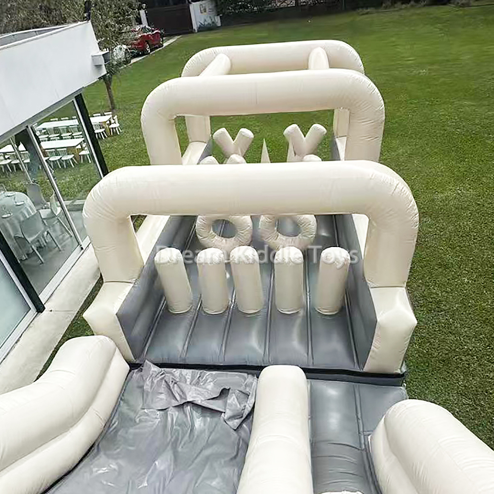 Giant Commercial Inflatable Obstacle Slide Outdoor Giant Inflatable Bouncy Slips N Slide