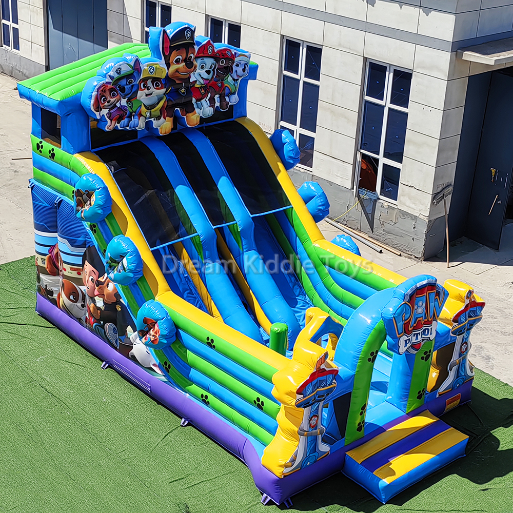 Paw Kids Inflatable Patrol Slide Commercial Giant Inflatable Bouncy Castle with Slide 