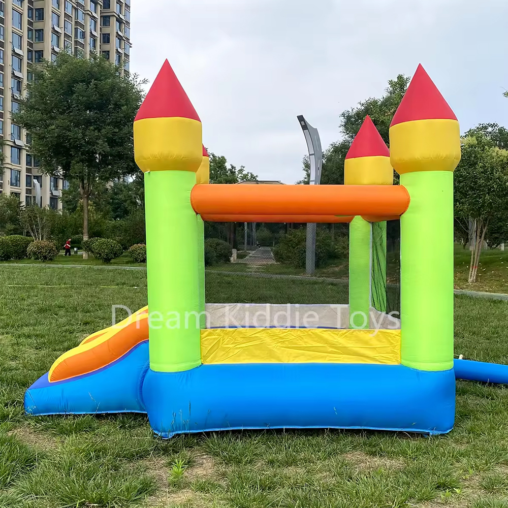 Mini Bouncer With Basketball Hoop And Slide Jumping Castle For Kids Inflatable Bouncer For Birthday Party