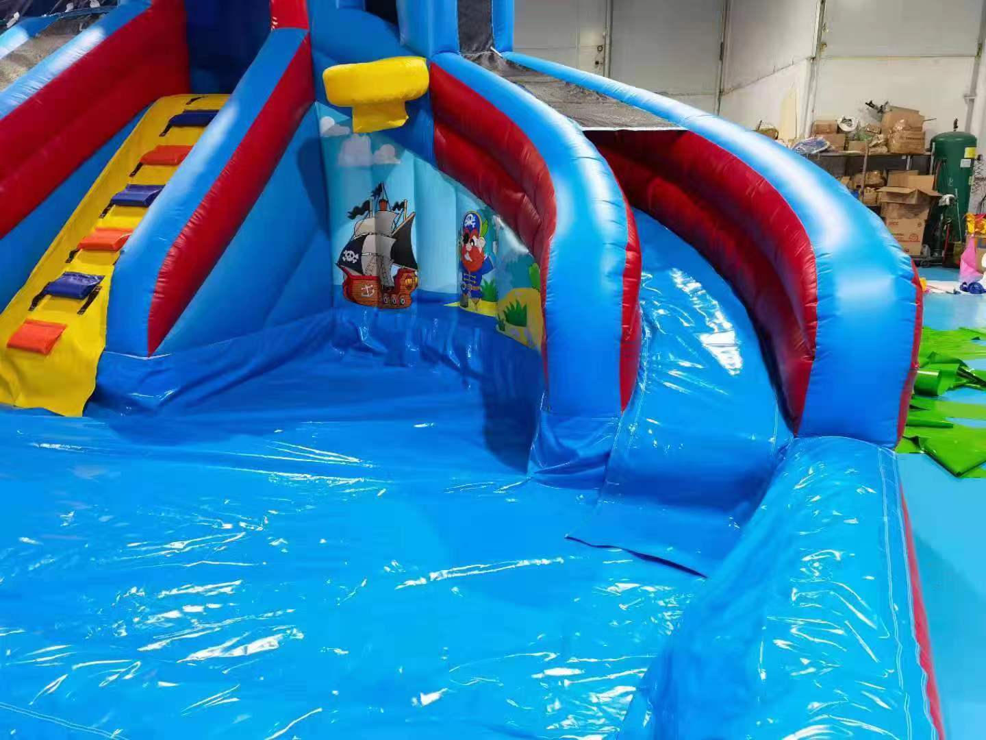 7X4M Giant Inflatable Double water slide bouncer w/pool climbing Mutifunction for rental 