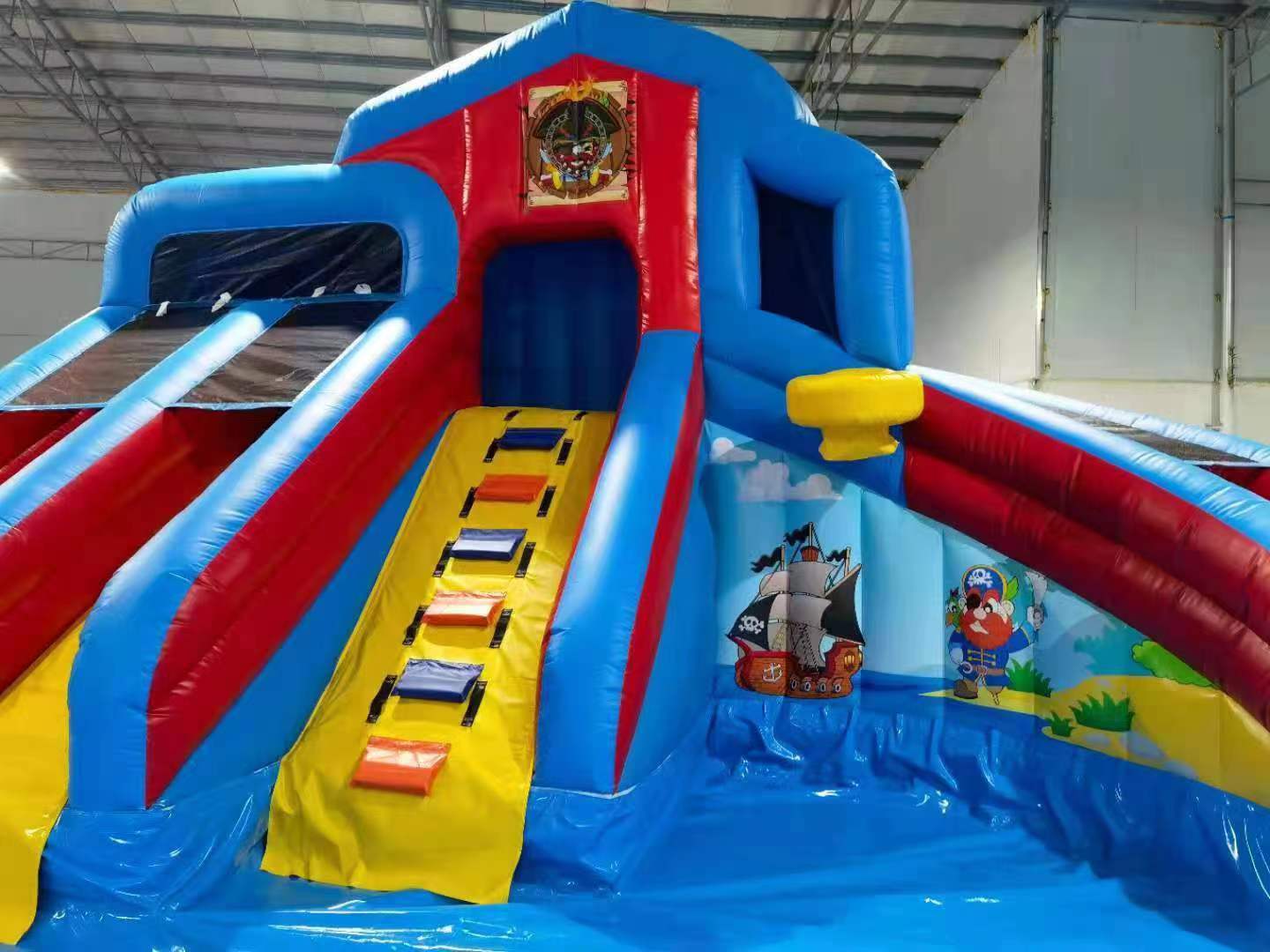 7X4M Giant Inflatable Double water slide bouncer w/pool climbing Mutifunction for rental 