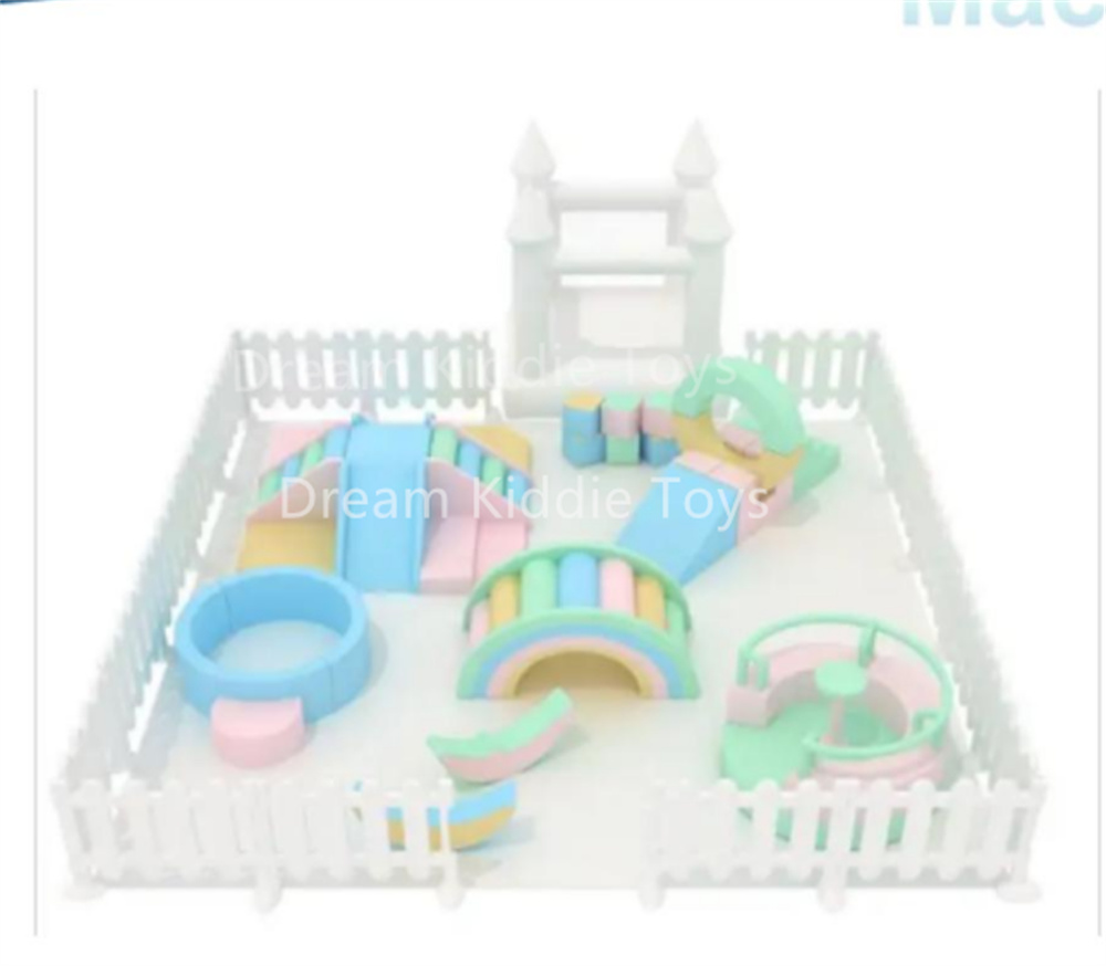 Party Kids White Pastel Soft Play area climbing sliding ball pit climbing white Soft Play Ground 5x5m