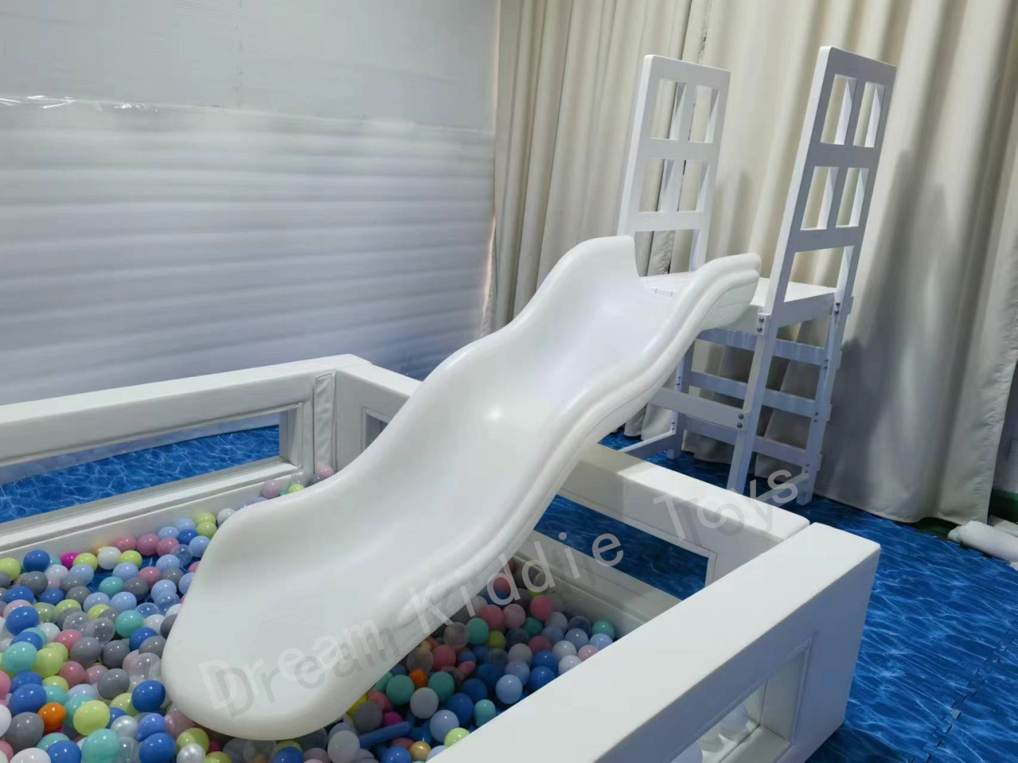 0.8x2m Playground Kids Slide Giant Baby Soft play Slide for Toddlers w/standing 80cm