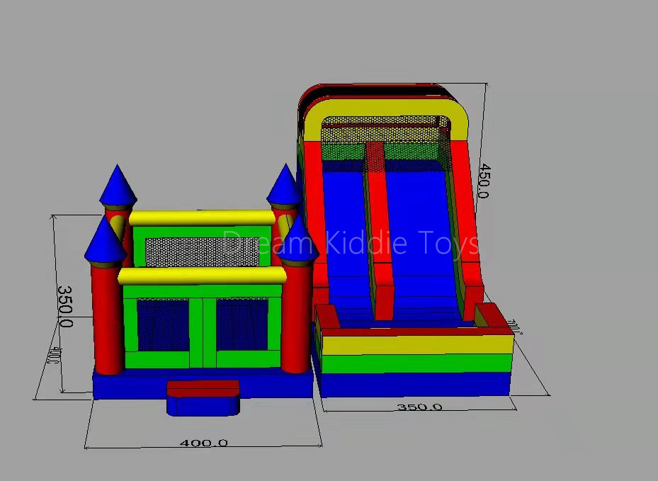 Giant 24x23FT Muticolor Adults Bouncer slide obstacle Bouncy Castle mutifunction