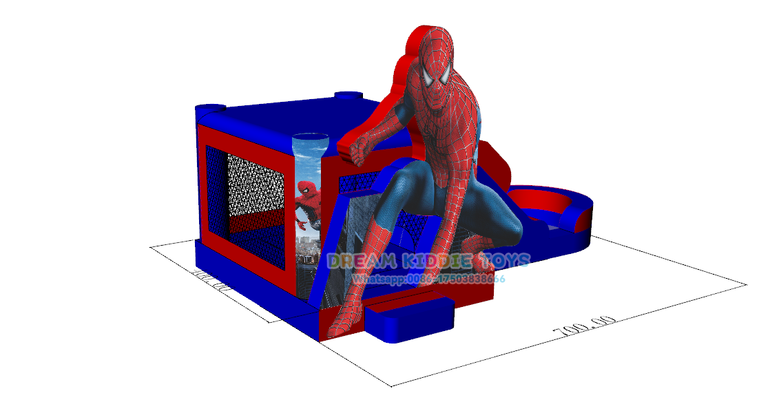 Commercial Cartoon Spiderman Inflatable waterslide Bouncer Jumping Slide Inflatable Giant Water Park Slide Mutifunction 