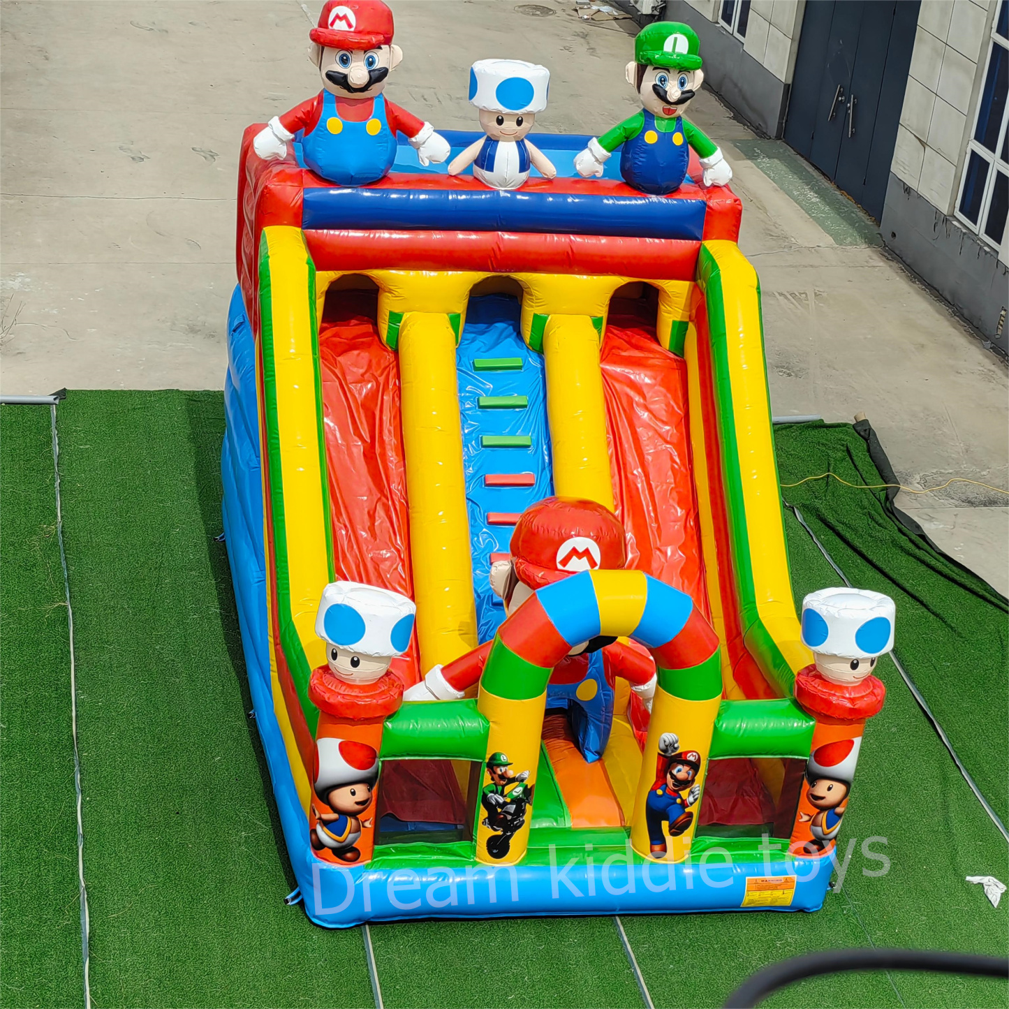 Commercial Outdoor Inflatable Bouncer  Cartoon Theme Bouncer Jumping Bouncy Castle With Slide For Sale