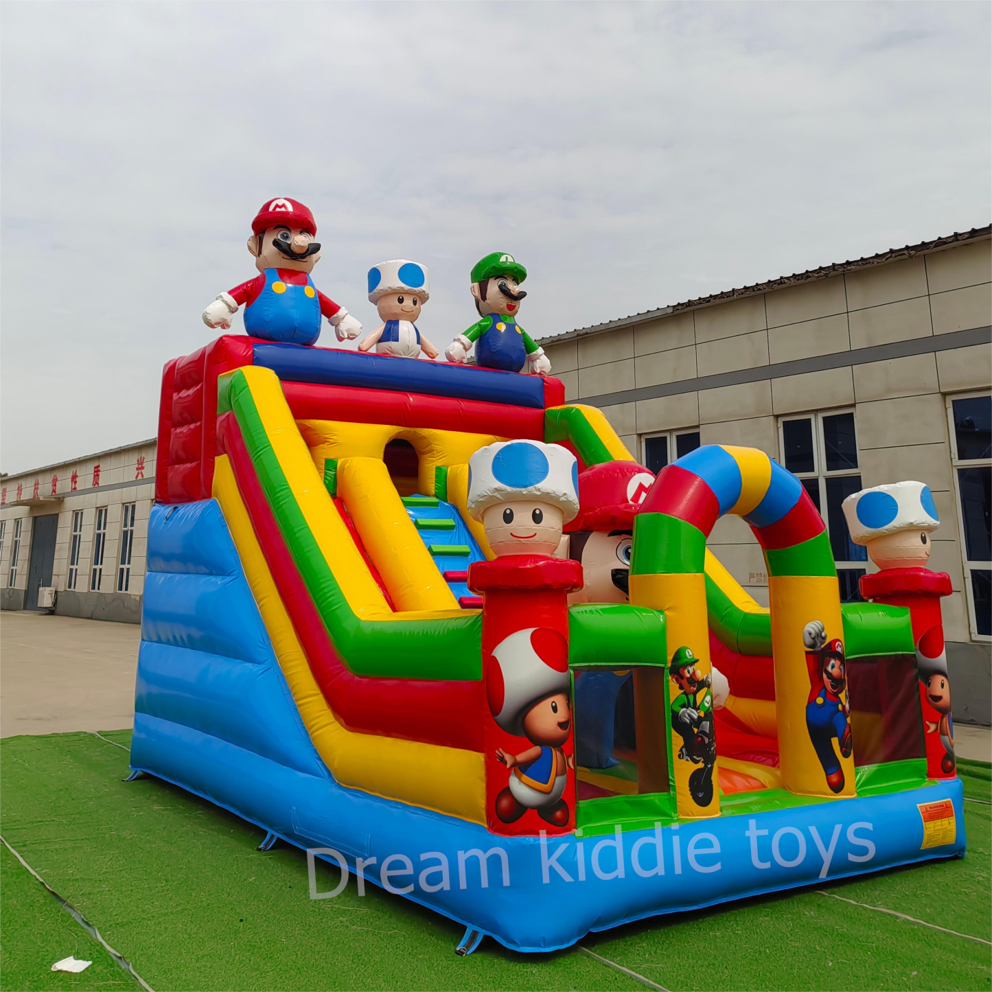 Commercial Outdoor Inflatable Bouncer  Cartoon Theme Bouncer Jumping Bouncy Castle With Slide For Sale