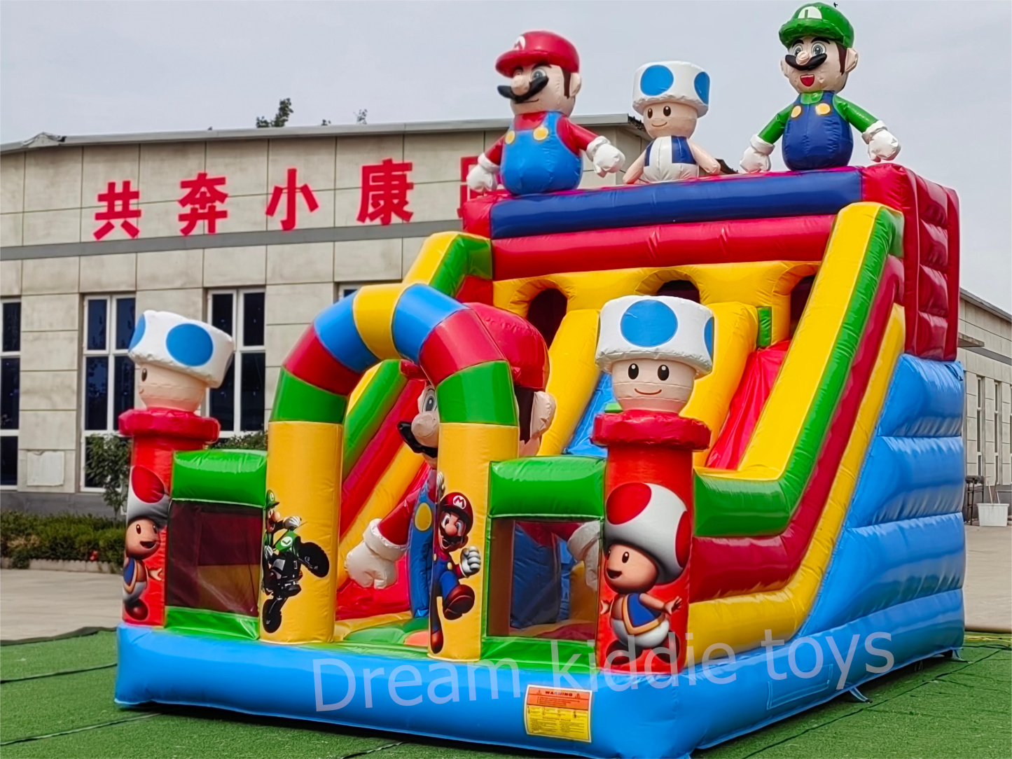 Commercial Outdoor Inflatable Bouncer  Cartoon Theme Bouncer Jumping Bouncy Castle With Slide For Sale
