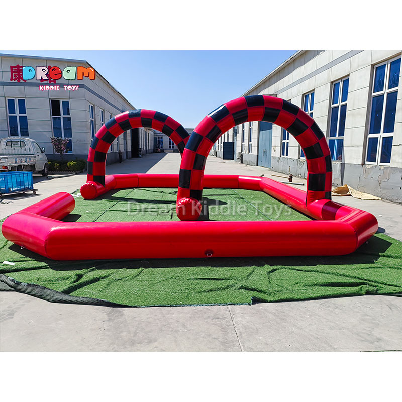 Airtight Inflatable Karting Track Bounce Sports Game Inflatable Go Track Bumper Goal for Rental