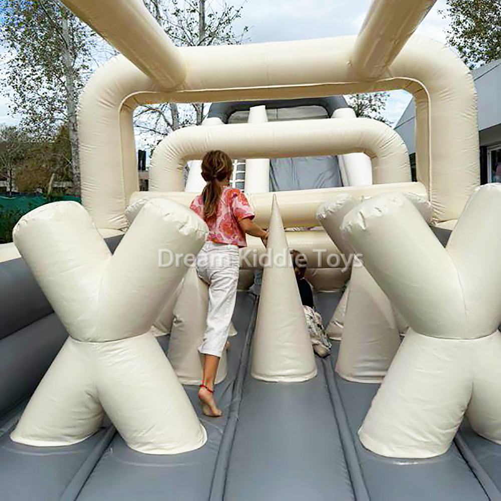 Giant Commercial Inflatable Obstacle Slide Outdoor Giant Inflatable Bouncy Slips N Slide