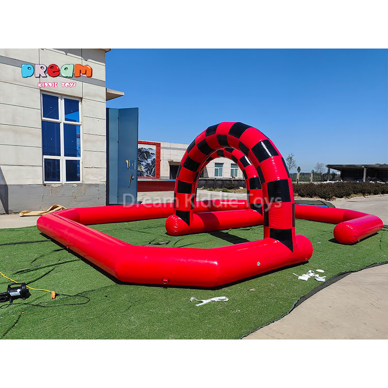 Airtight Inflatable Karting Track Bounce Sports Game Inflatable Go Track Bumper Goal for Rental