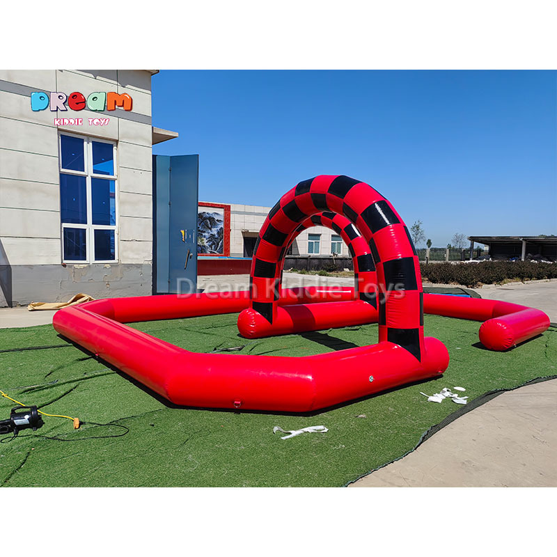 Airtight Inflatable Karting Track Bounce Sports Game Inflatable Go Track Bumper Goal for Rental