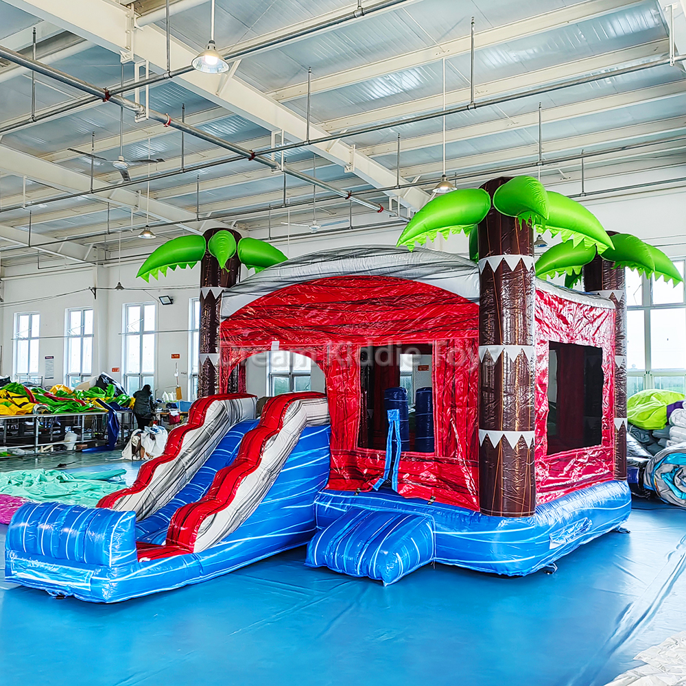 Tropical Children Commercial Jumping Bouncy Castle Palm Inflatable bouncers bounce house Inflatable Combo 