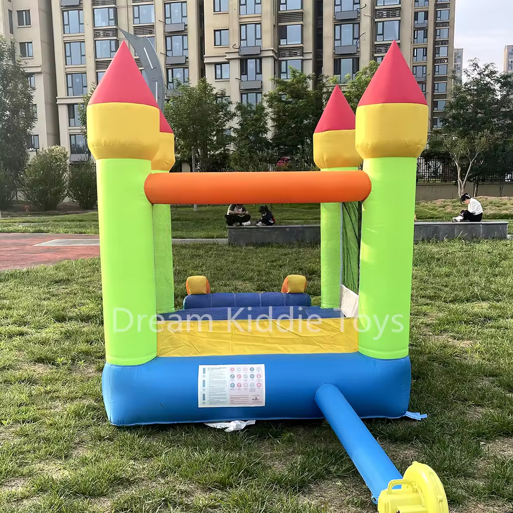 Mini Bouncer With Basketball Hoop And Slide Jumping Castle For Kids Inflatable Bouncer For Birthday Party