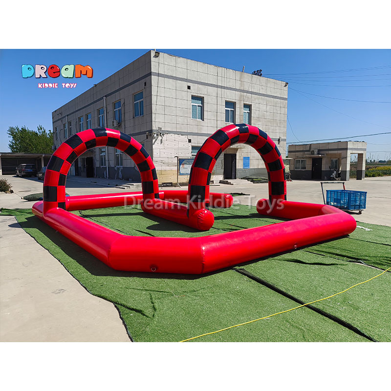Airtight Inflatable Karting Track Bounce Sports Game Inflatable Go Track Bumper Goal for Rental