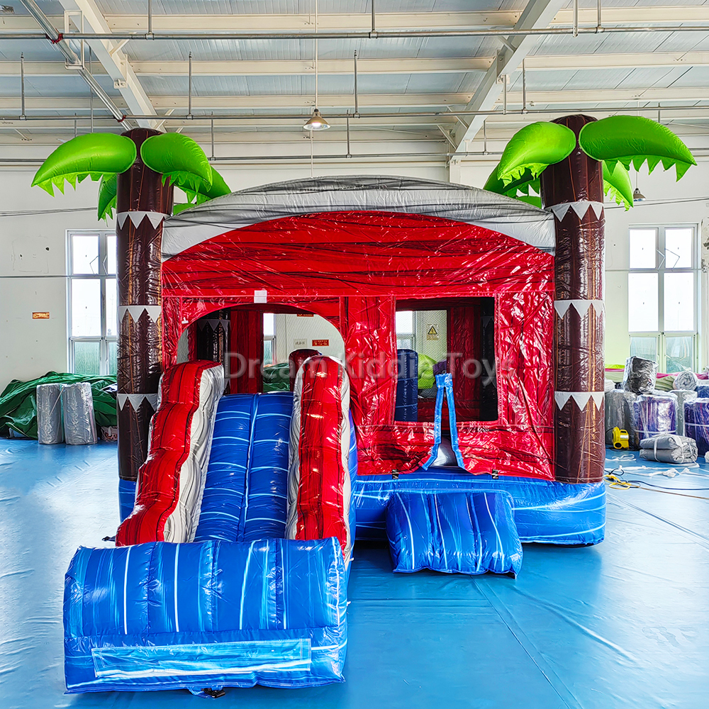 Tropical Children Commercial Jumping Bouncy Castle Palm Inflatable bouncers bounce house Inflatable Combo 
