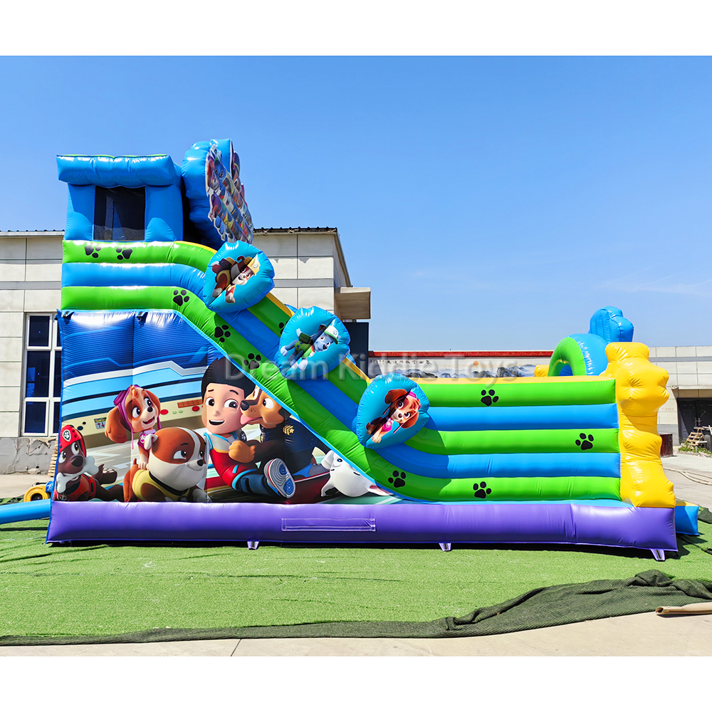 Paw Kids Inflatable Patrol Slide Commercial Giant Inflatable Bouncy Castle with Slide 