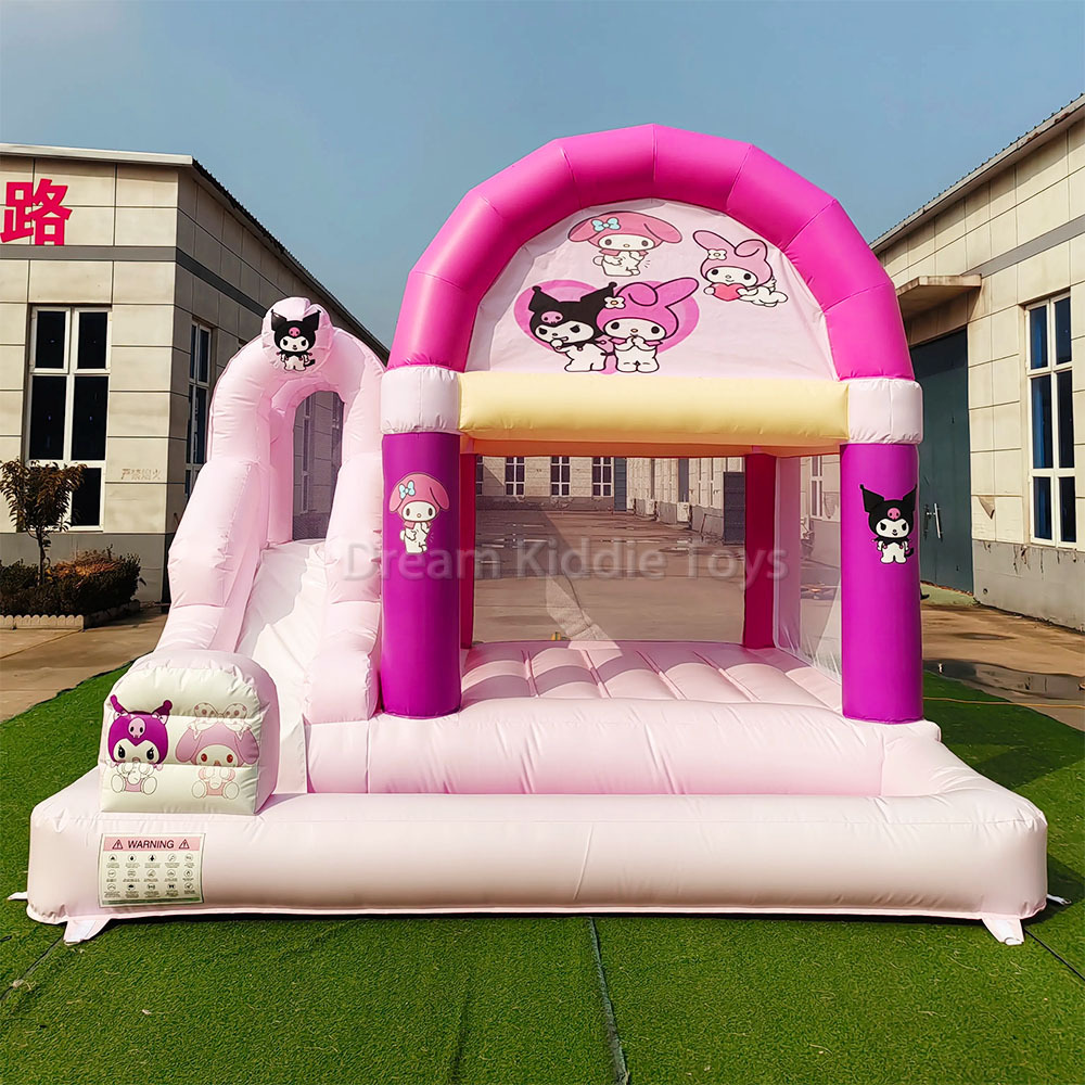 Kuromi Girls Inflatable Water Slide Combo Kitty Commercial Inflatable Bouncy Castle with Pool