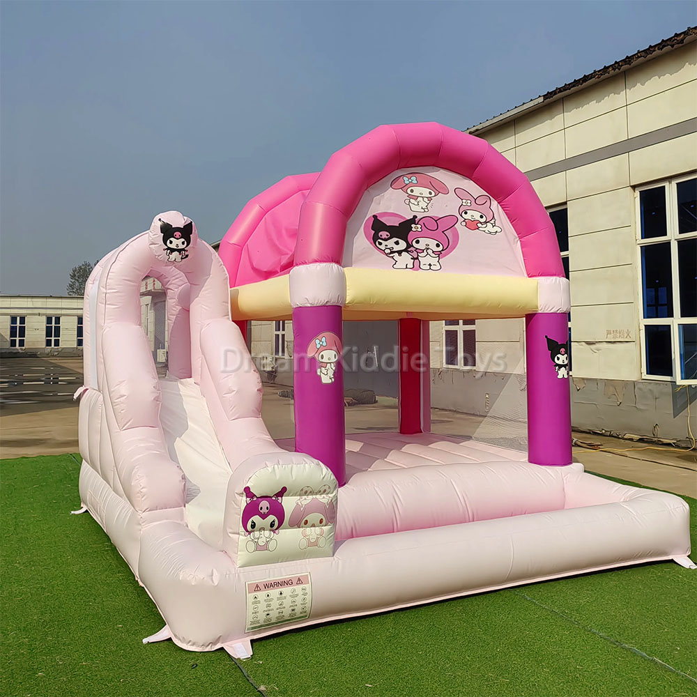 Kuromi Girls Inflatable Water Slide Combo Kitty Commercial Inflatable Bouncy Castle with Pool