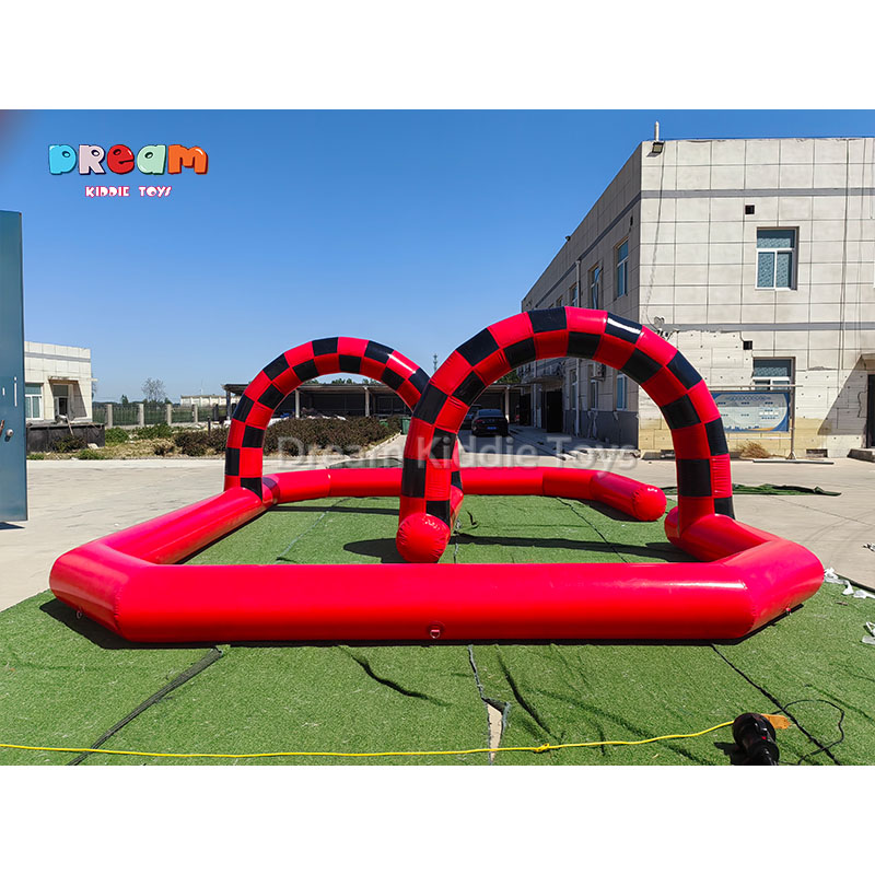 Airtight Inflatable Karting Track Bounce Sports Game Inflatable Go Track Bumper Goal for Rental