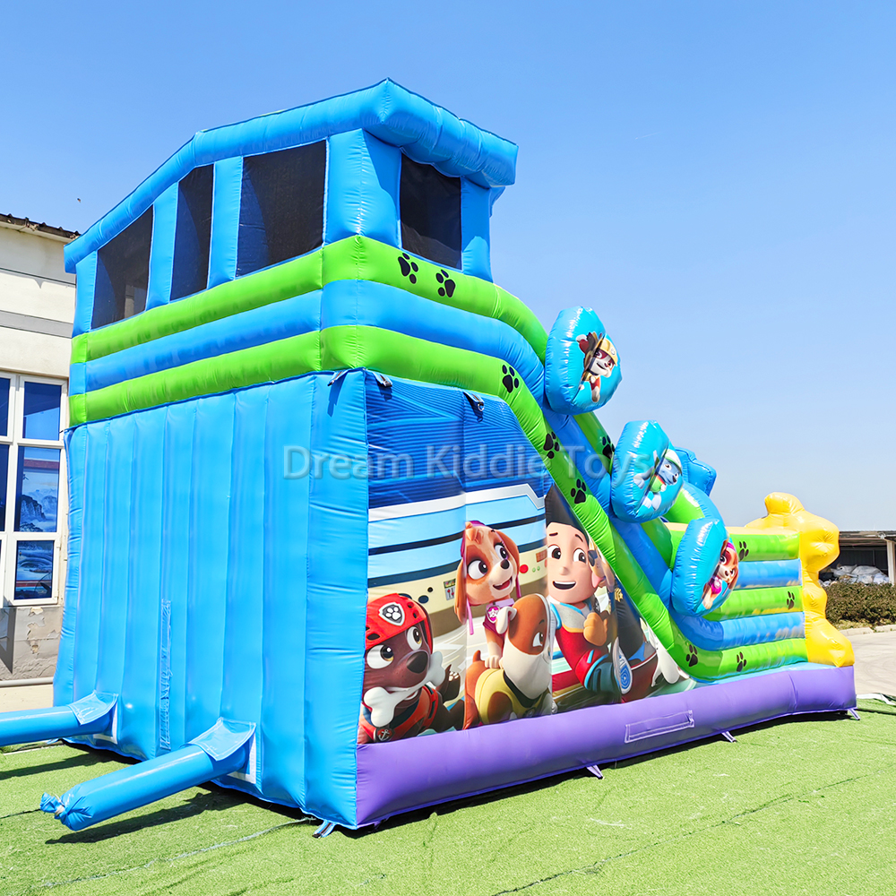 Paw Kids Inflatable Patrol Slide Commercial Giant Inflatable Bouncy Castle with Slide 