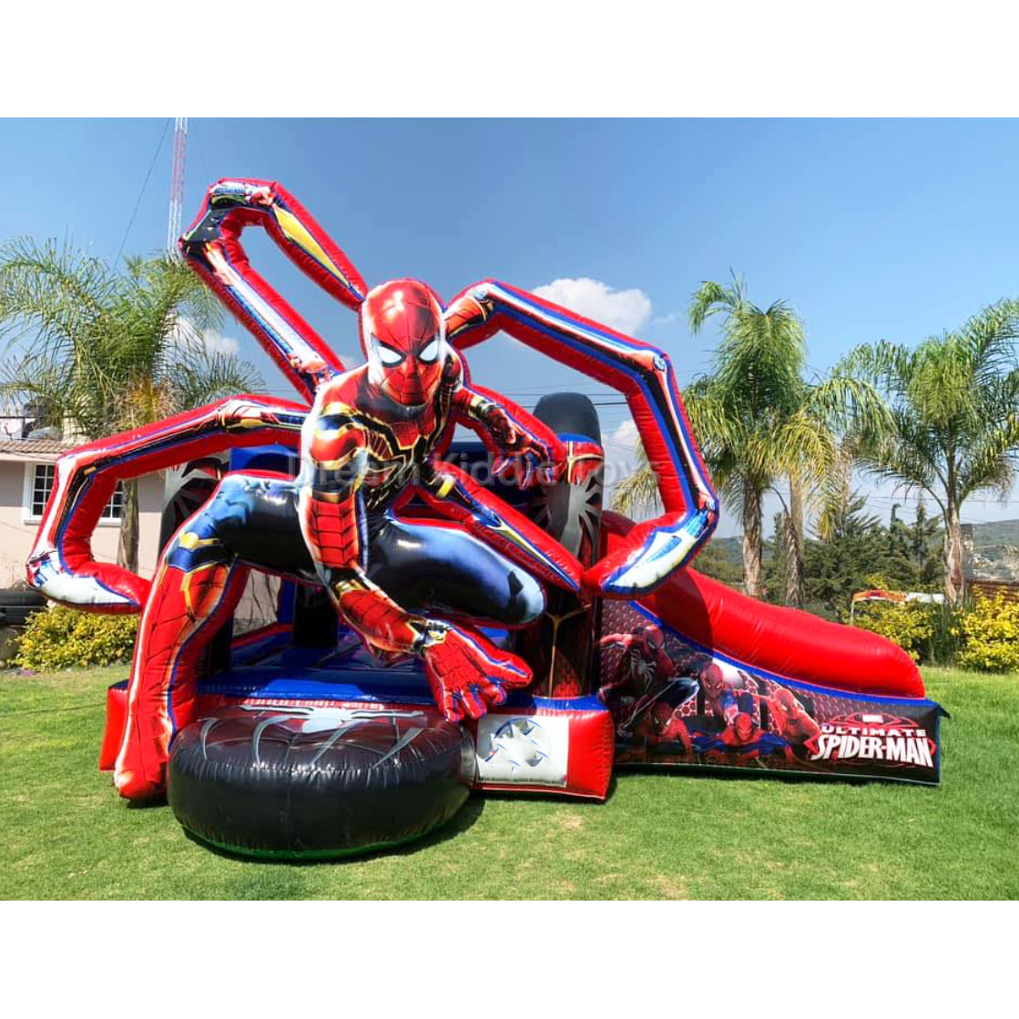 Spider Kids Commercial Jumping Bouncy Castle Man Inflatable bouncers Hero Children cartoon Inflatable Combo 