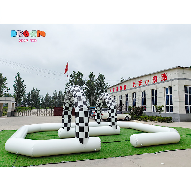 Airtight Inflatable Karting Track Sports Game Inflatable Bumper Go Track Goal for Rental