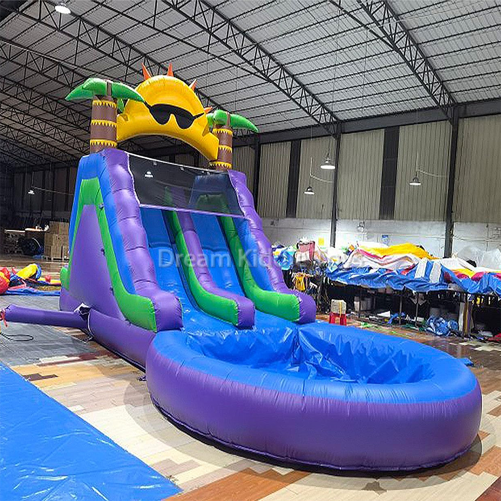 Commercial Mini Bouncy Water slide Park Splash Pool Backyard Home Use Inflatable Water Slide For Kids Outdoor